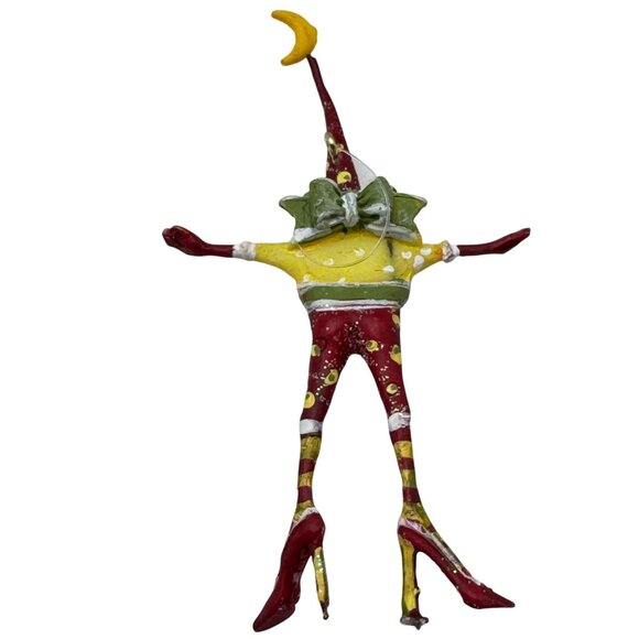 Dept 56 Patience Brewster Krinkles Christmas Elf High Heel Shoe Ornaments Resin - Picture 13 of 13